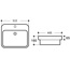 Square Half Inset Basin 515mm WB5144A